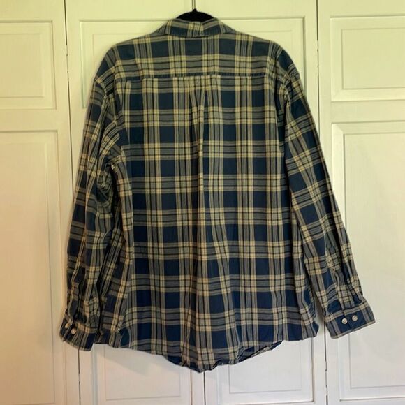 L.L. Bean blue plaid traditional fit checkered button down XL - Picture 6 of 11